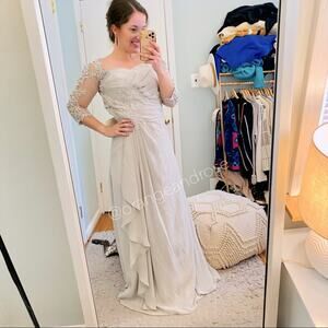 NWT LANTING Gray Bridesmaid Dress